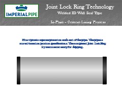 In Plant Cement Lining Process